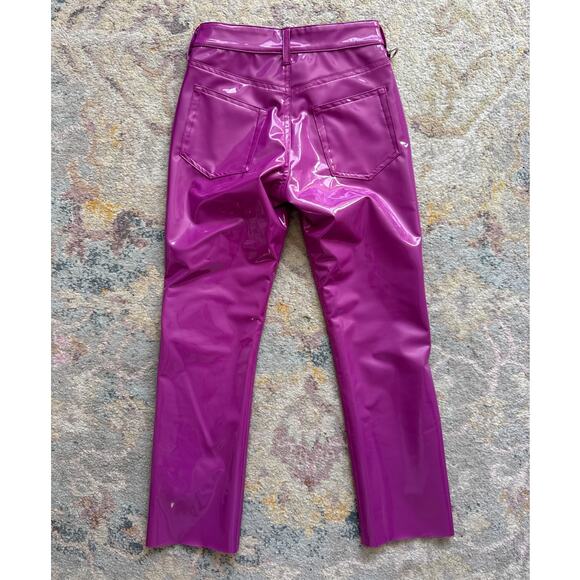 Simon Miller Straight Leg Faux Patent Leather Pants - Picture 8 of 13